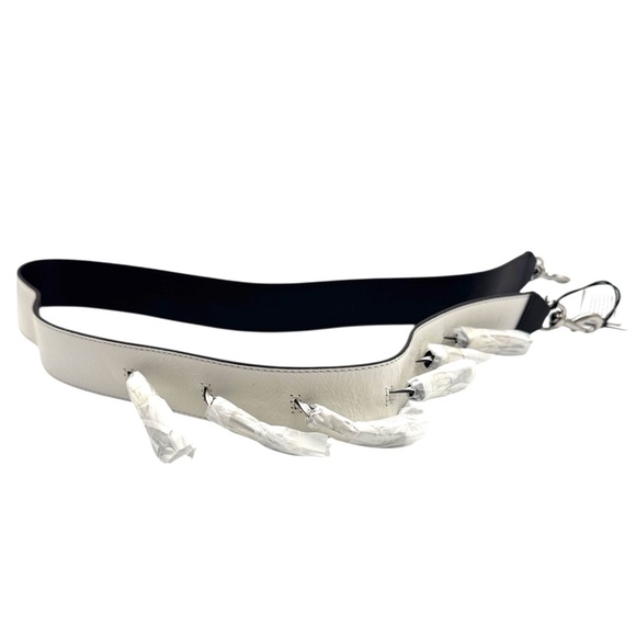 Rebecca Minkoff Sofia Optic White Leather Tassel Guitar Bag Purse Strap - Picture 6 of 16